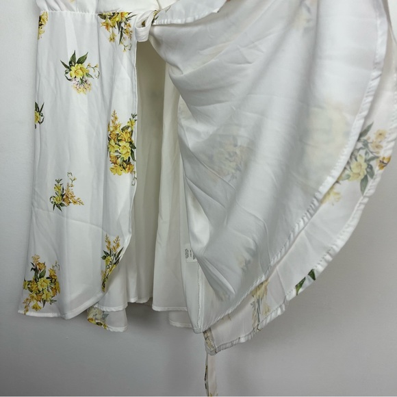 SHOW ME YOUR MUMU Andrea Wrap Dress in Sunny Side Yellow Floral Print - Picture 5 of 10
